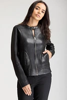 BREE Genuine Butter Soft Reversible Lamb Leather Jacket