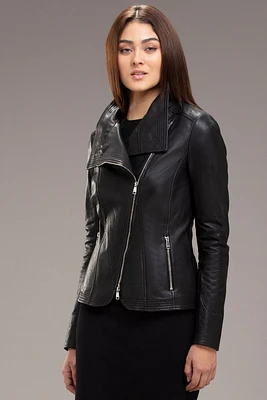 ELIZA Genuine Butter Soft Lamb Leather Jacket