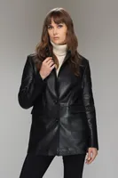 JULISSA Genuine Leather Blazer