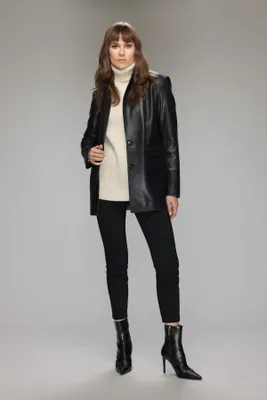 JULISSA Genuine Leather Blazer