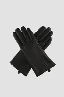 BEKAH Genuine Leather Ruching Detail Gloves