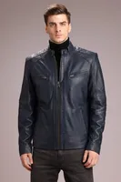 RONAN Genuine Leather Bomber Jacket