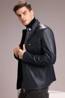 RONAN Genuine Leather Bomber Jacket