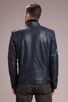 RONAN Genuine Leather Bomber Jacket