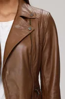 TATIANA Genuine Leather Biker Jacket