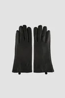 BEKAH Genuine Leather Ruching Detail Gloves