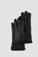 LIESL Genuine Leather Wrist Braid Strap Detail Gloves