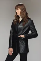 JULISSA Genuine Leather Blazer