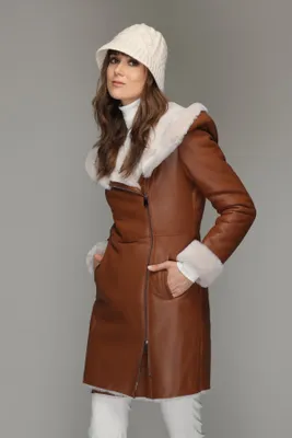 BREONA Genuine Sheepskin Coat