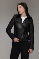 IMANI Genuine Leather Biker Jacket