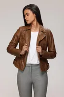 TATIANA Genuine Leather Biker Jacket