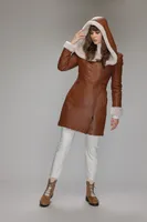 BREONA Genuine Sheepskin Coat