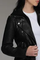 IMANI Genuine Leather Biker Jacket