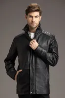 NIKOLAS Genuine Leather Coat Detachable Winter Lining