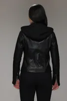 IMANI Genuine Leather Biker Jacket