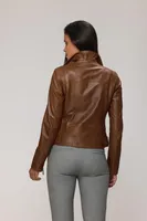 TATIANA Genuine Leather Biker Jacket