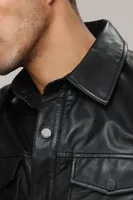 TREY Genuine Leather Shirt Jacket