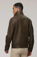 DION Genuine Leather Bomber Jacket