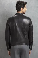 CAMDEN Genuine Lamb Leather Bomber Jacket