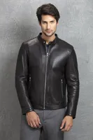 CAMDEN Genuine Lamb Leather Bomber Jacket