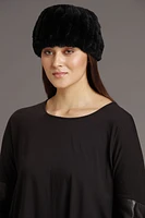 SHEYLA Genuine Fur Headband Hat