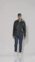 TREY Genuine Leather Shirt Jacket