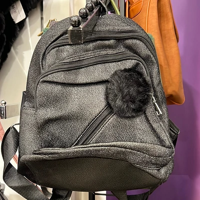 Shop Local Fashion: Black Pom Backpack