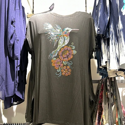 Bling Hummingbird Tunic - Plus Fashion
