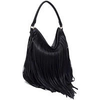 Black Fringe Hobo Bag JY0465