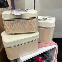 Shop Local Cream Chevron Cosmetic Case 0112