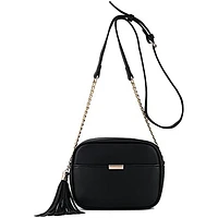 Black Small Tassel Crossbody Bag