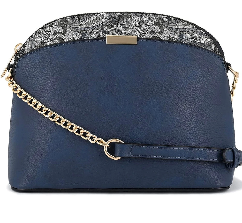 Navy Paisley small crossbody