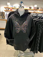 Bling Butterfly Hoodie - Fashionable Plus Clothing