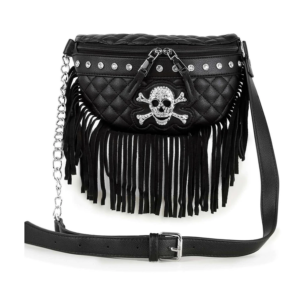 Unique Fringed Skull Crossbody Sling