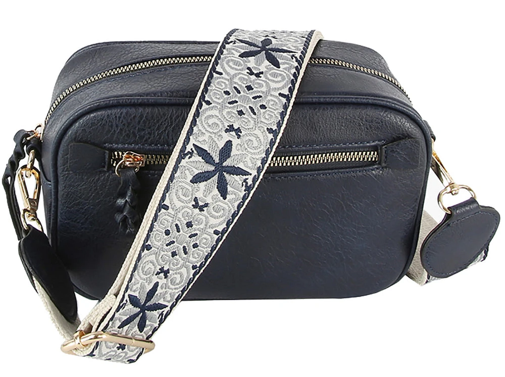 Navy Small Guitar Strap Crossbody LQF052