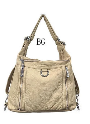 Beige Metal Loop Backpack Purse - Shop Local!