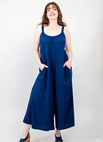 Joanna Jumpsuit, Indigo, Linen Bamboo