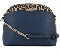 Navy Leopard small crossbody