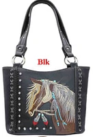 Black Horse Tote Purse