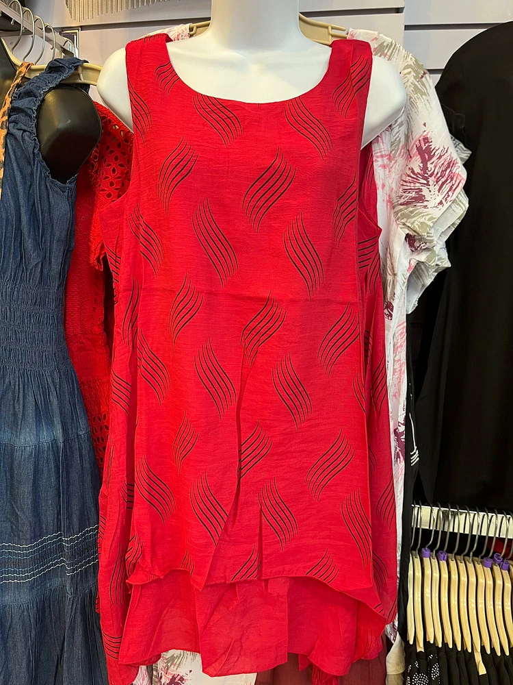 Red short dress A23027-2