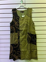 Black/Olive Tank dress with pocket A25558