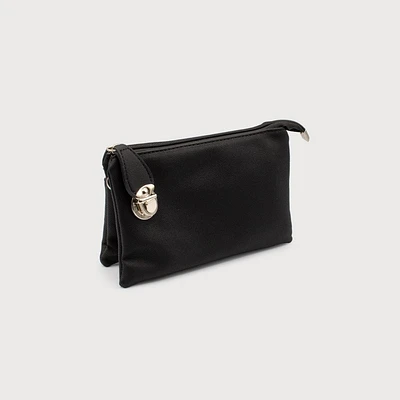 Black multi pouch wristlet/crossbody