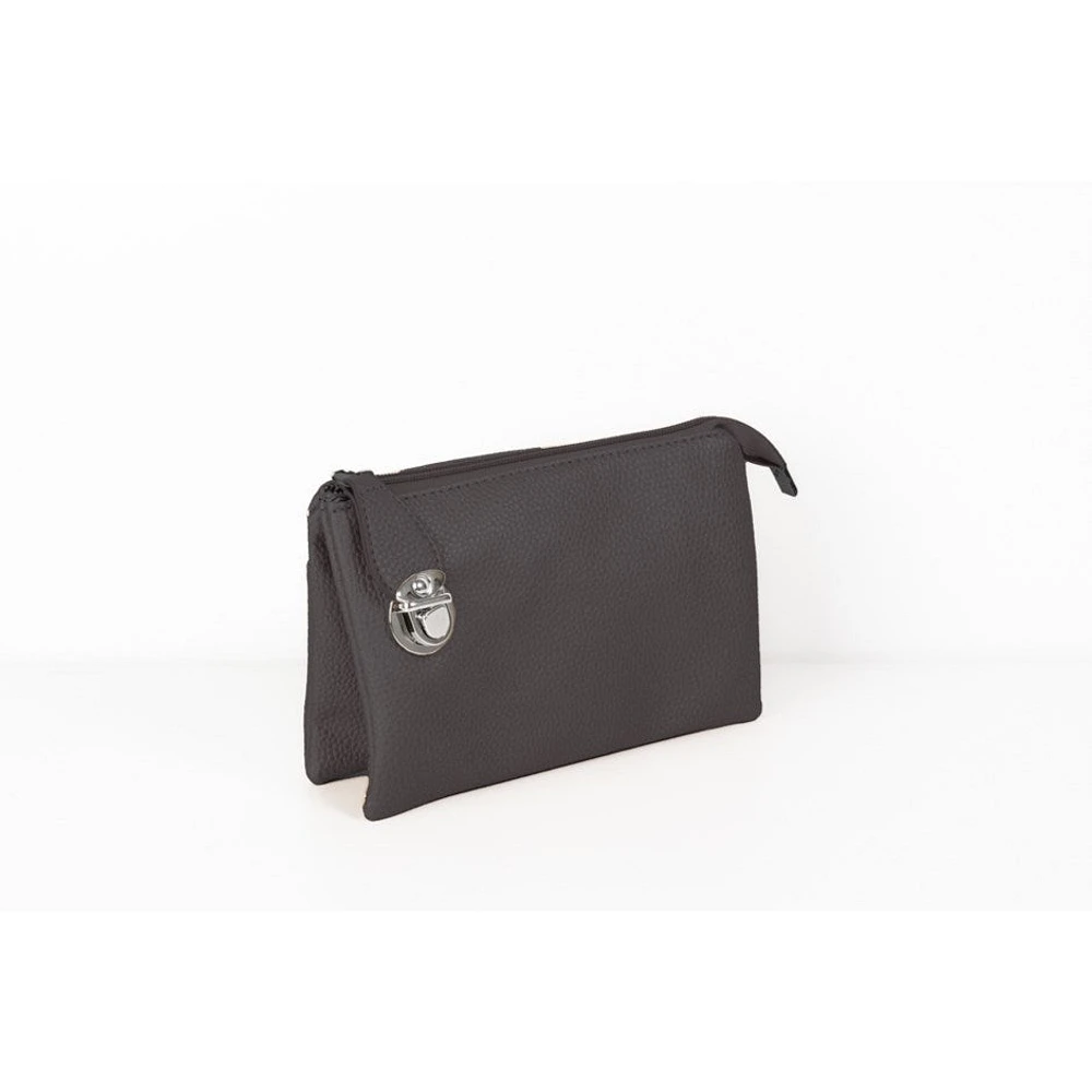 Dark grey multi pouch wristlet/crossbody