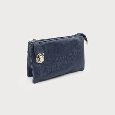 Navy multi pouch wristlet/crossbody