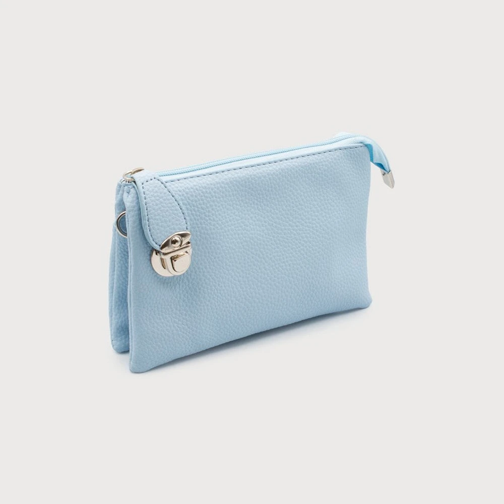 Powder Blue multi pouch wristlet/crossbody