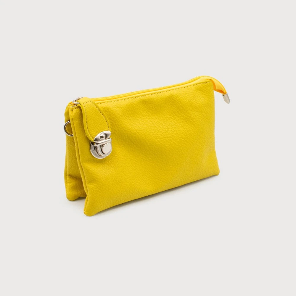 Sunny Yellow multi pouch wristlet/crossbody