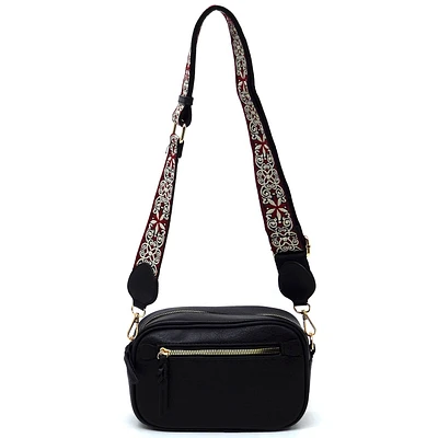 Black Small Guitar Strap Crossbody LQF052