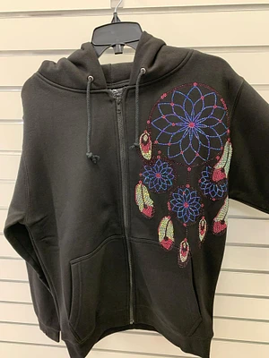 Bling Zip Hoodie with Blue/Pink Dreamcatcher 30050