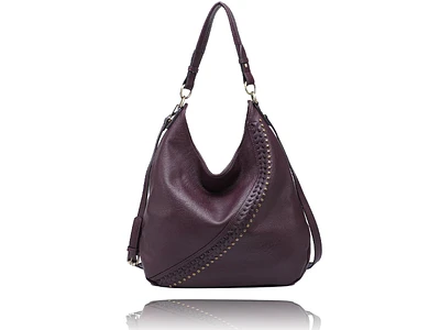 Plum Atlas Hobo Bag