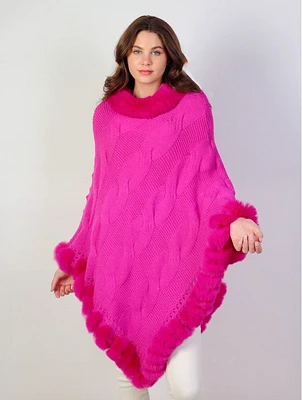 Fuchsia Bling Poncho - Local Fashion Shop